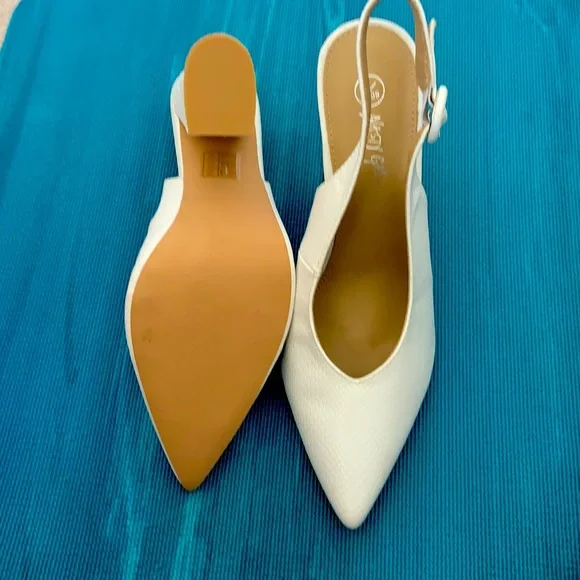 Nasty gal white leather snakeprint heels - Picture 3 of 3